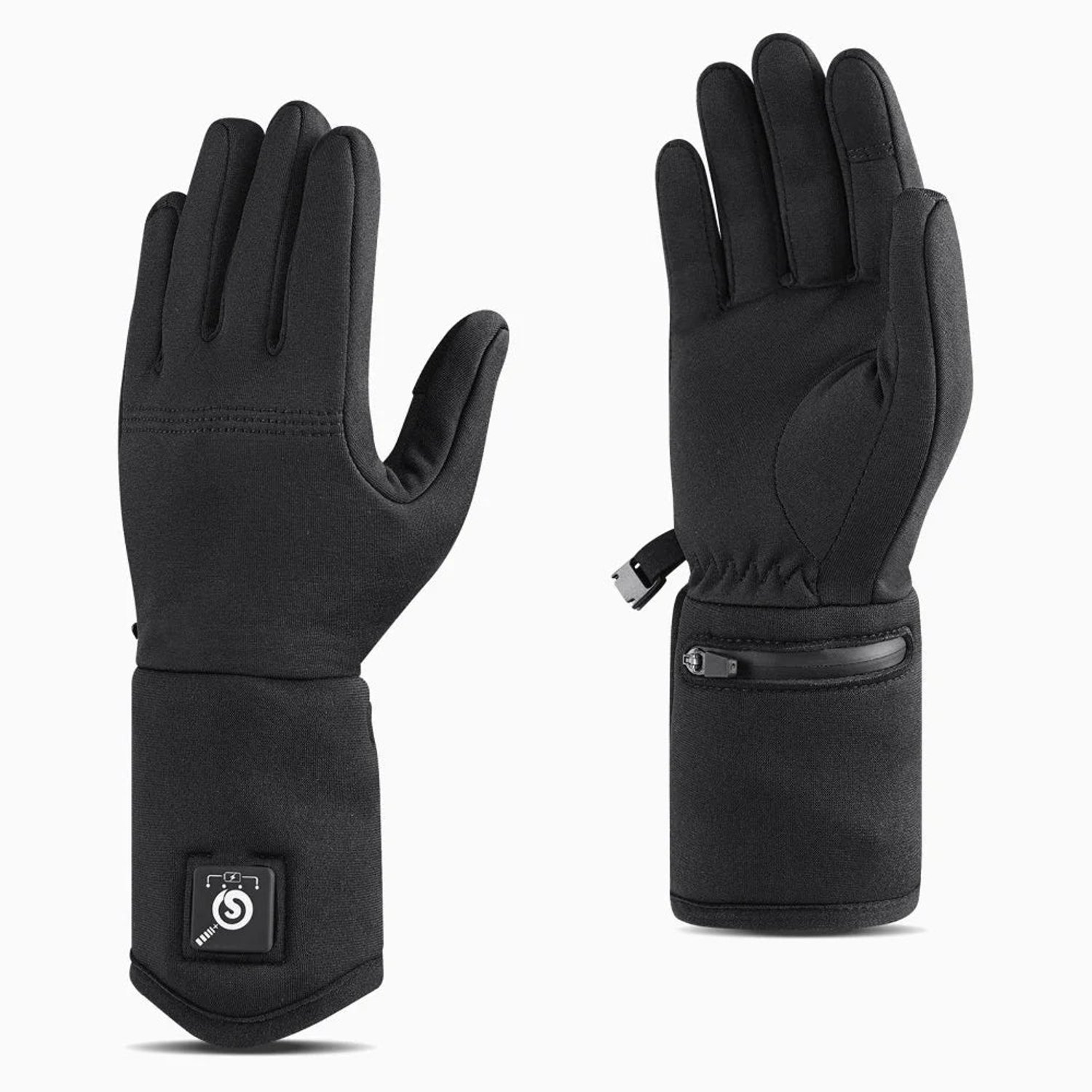 Savior Heat Dunne Verwarmde Onderhandschoenen – Oplaadbaar Touchscreen Zwart