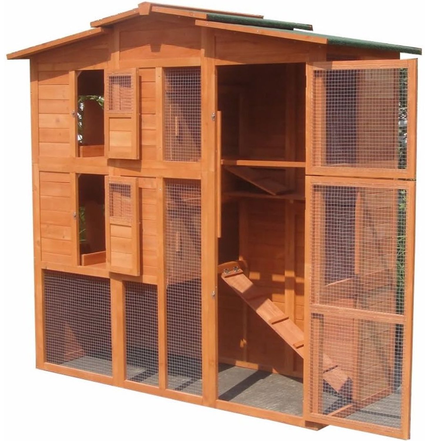 NbyMe® Kippenhok - Kippenren - Kippenhok met Ren - Konijnenhok - Konijnenren - Hout - Buitenverblijf