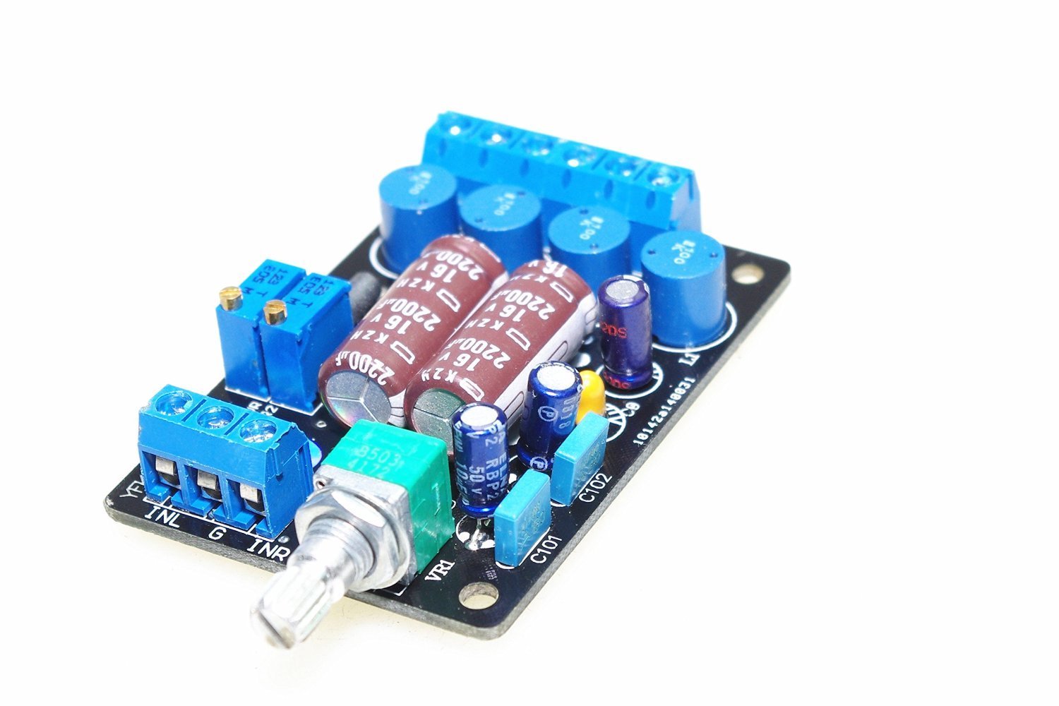 Digitale audio versterker 64 x 45 x 17 mm - 2-kanaals HiFi versterker - met 2200uF condensatoren - m-winkel