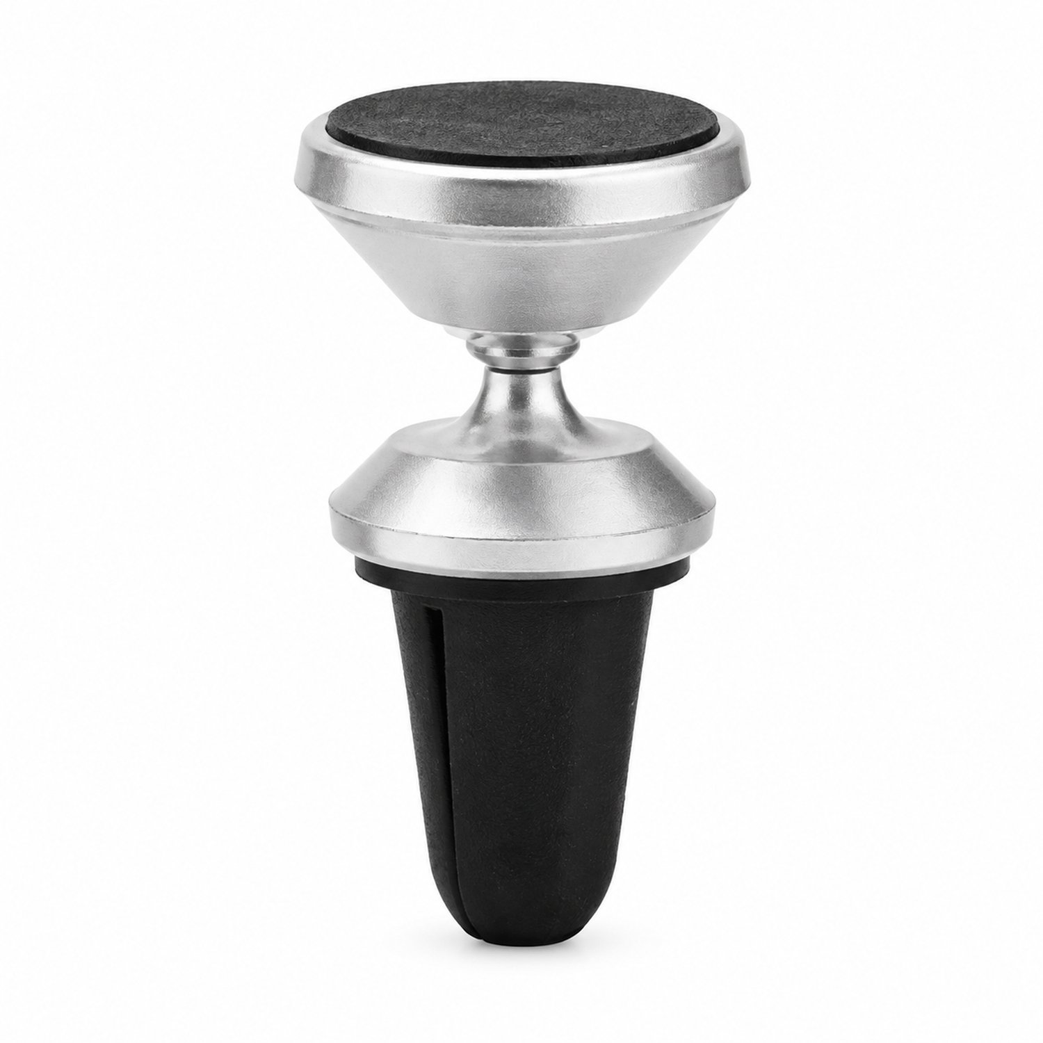 Telefoonhouders auto: zilverkleurige autotelefoonhouder met ventilatieroosterclip