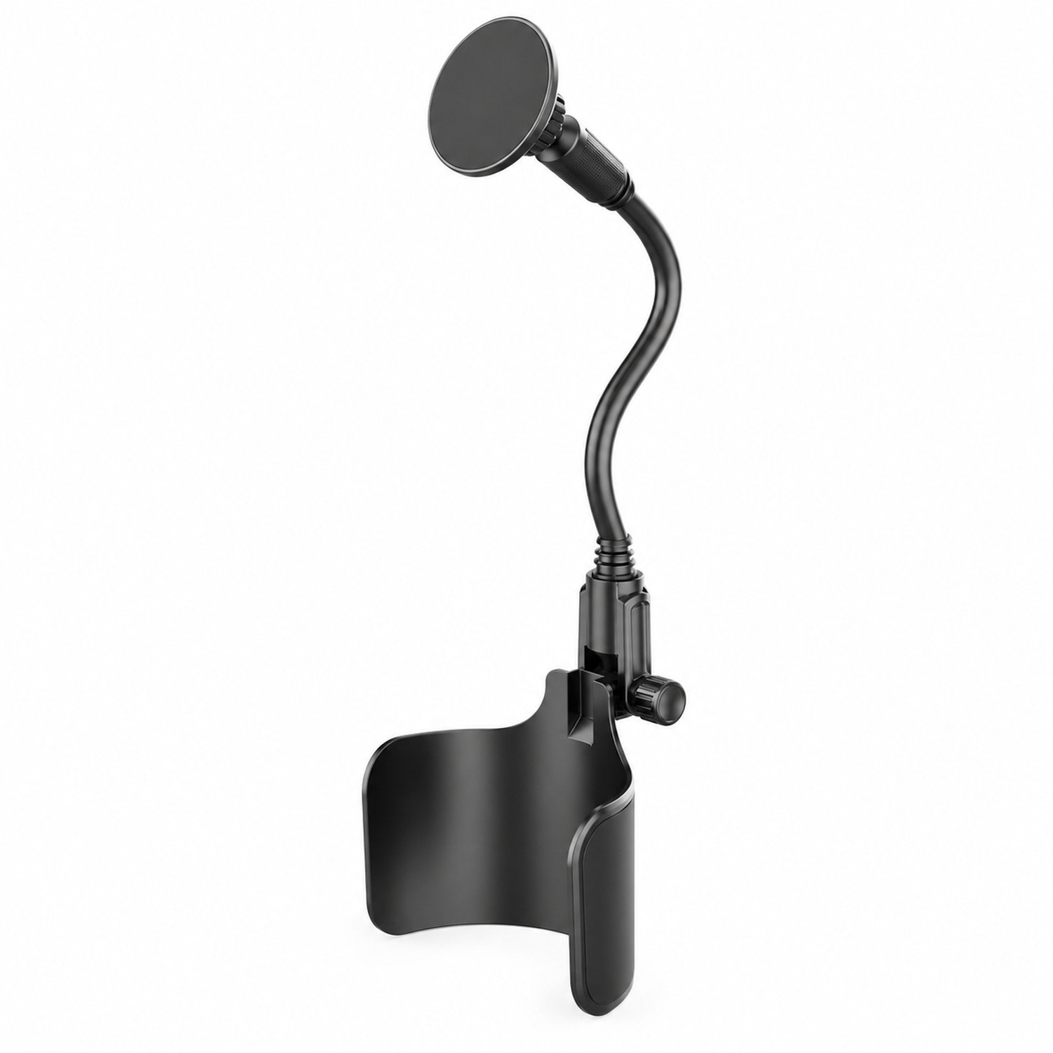 Telefoonhouders auto met bekerhoudermontage flexibele arm en vlakke magnetische kop