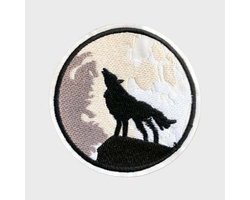 Patchy® – Wolf Halloween Strijk Embleem Patch 7.1 x 7.1 cm