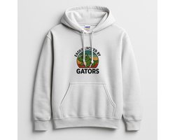 Alligator Hoodie – EASILY EXCITED BY GATORS – Dieren Outfit – Unisex Hoodie voor Dames & Heren – Leuk Cadeau voor Dierenvrienden