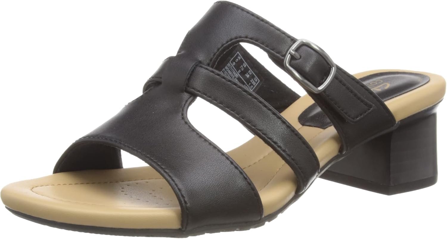 Clarks Desirae Palm Dames Sandalen Leer Zwart