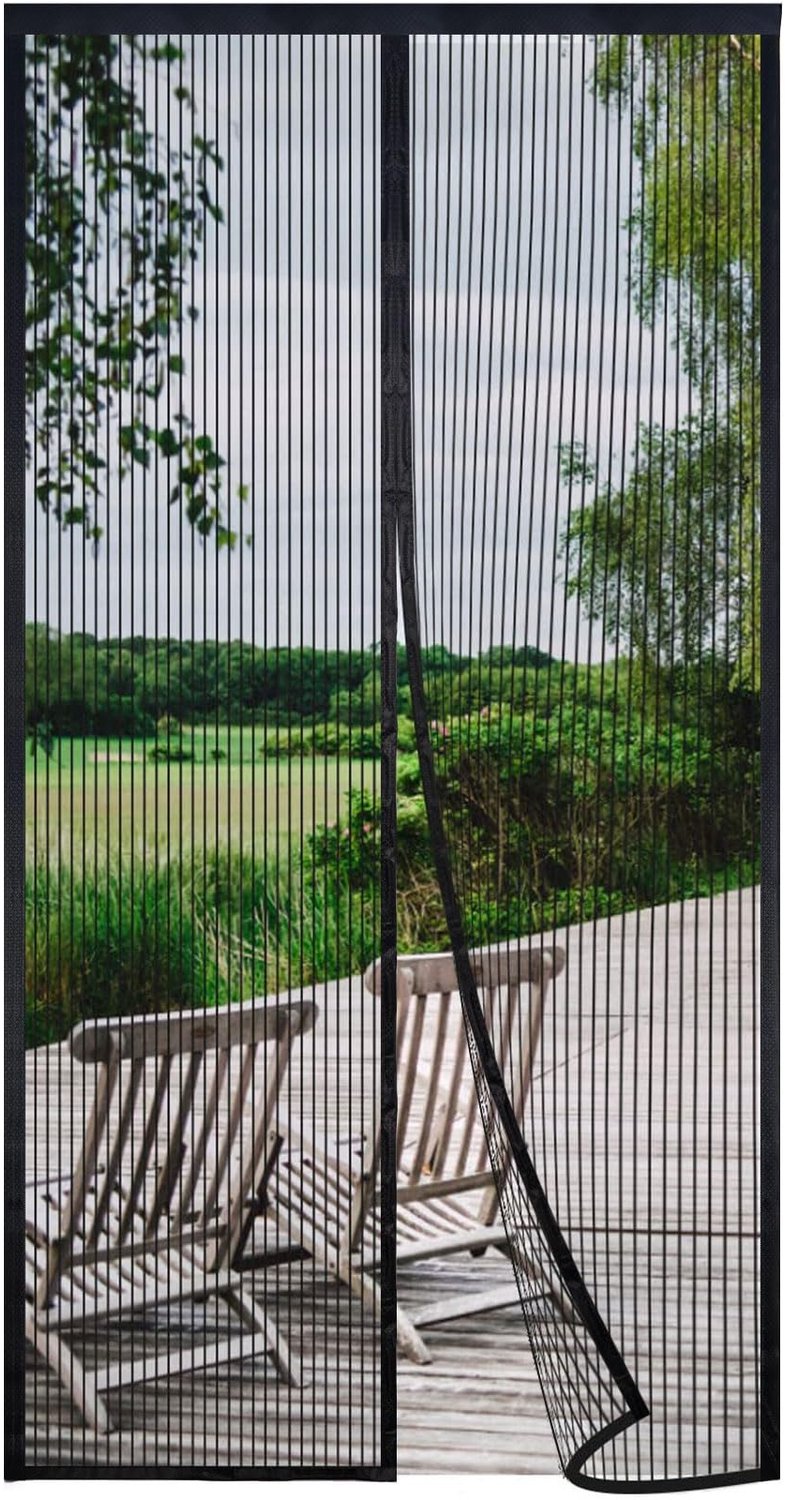 Famanu – Magnetische Vliegenhor Deur 110x235cm, Zwart