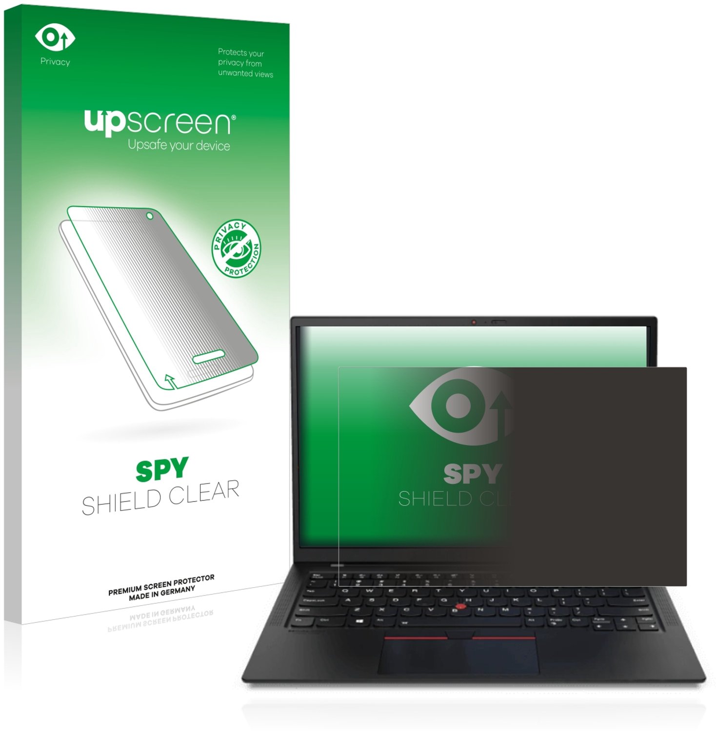 upscreen - privacy screenprotector voor Lenovo ThinkPad X1 - Folie Beschermfolie Blauwlichtfilter