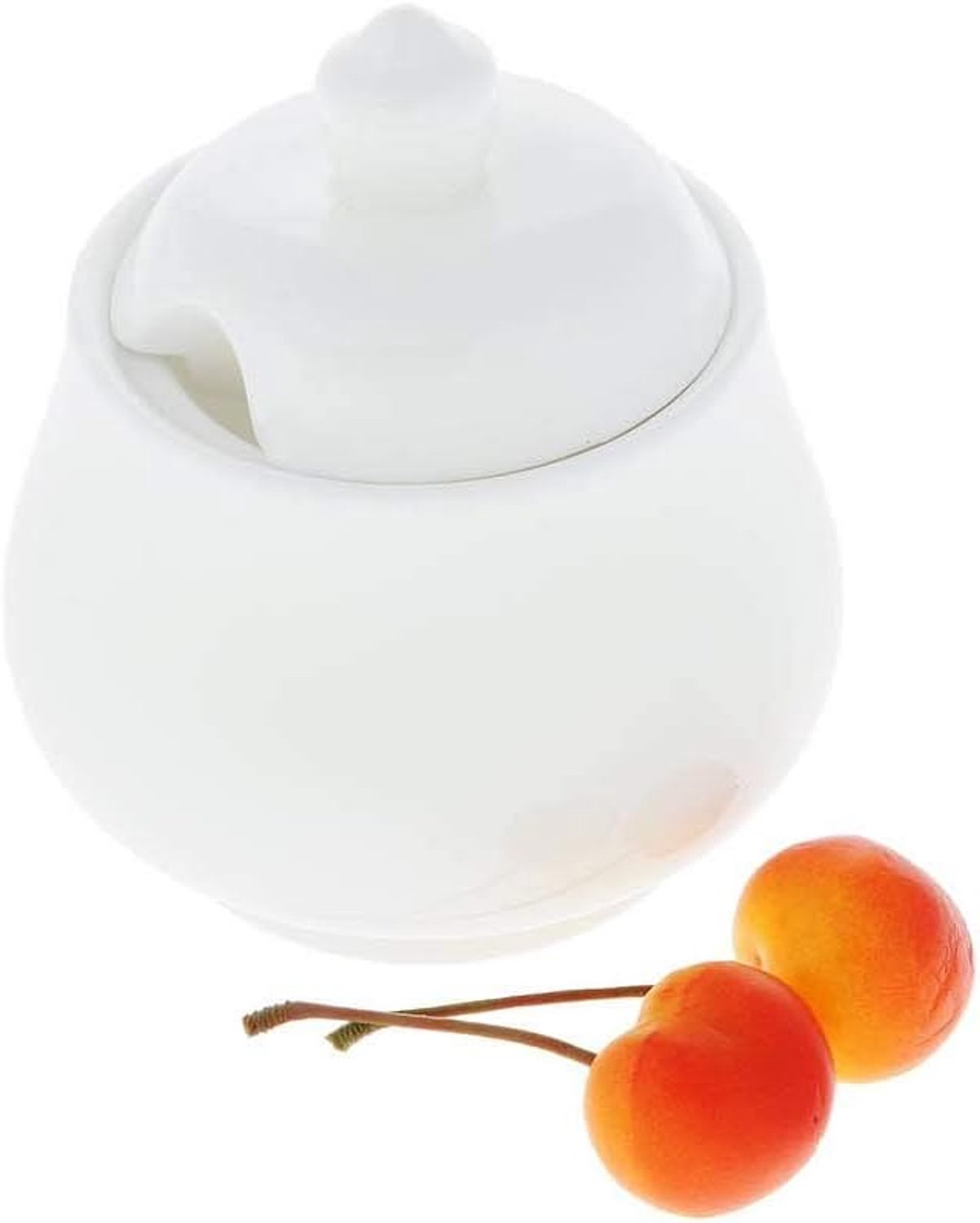 Wilmax Suikerpot met deksel 340 ml Wit Porselein WL-995019/A