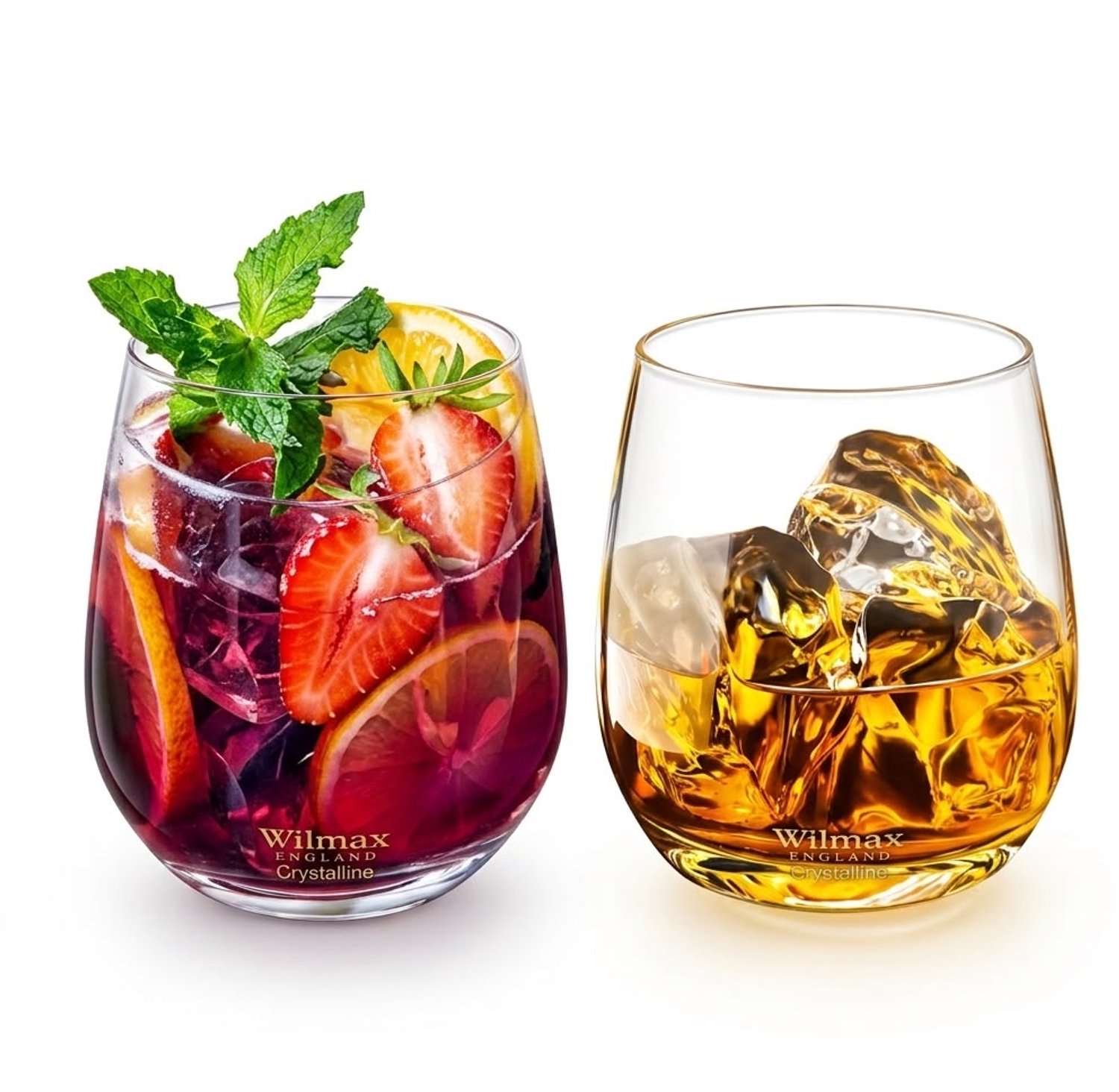 Wilmax Whiskyglas 400 ml Kristalglas Transparant set van 2