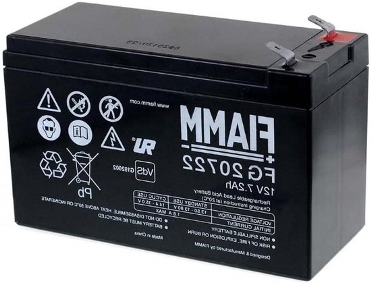 Vervangende UPS-batterij - Reserveaccu voor noodstroom - Stroomvoorziening beveiligen - Onderhoudsvrije loodaccu