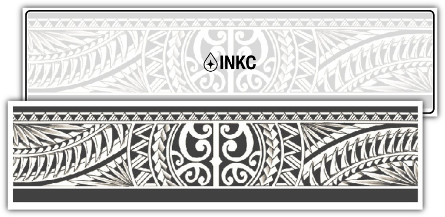 INKC - Tijdelijke Tattoo - Symmetrieband - Nep Tattoo - Plak Tattoos - Blijft tot 2 weken - 6,5 x 24cm