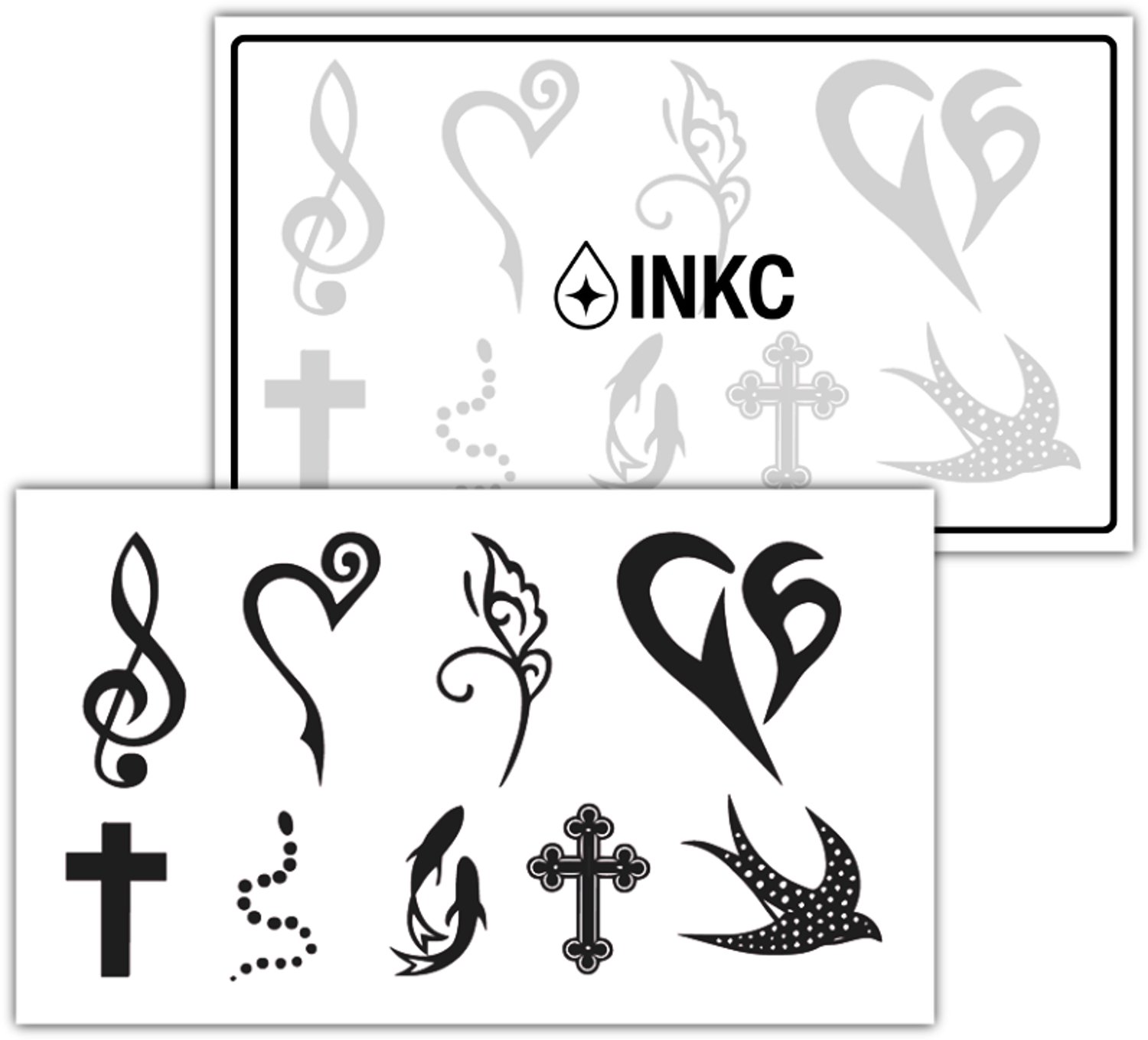 INKC - Tijdelijke Tattoo - Set - Nep Tattoo - Plak Tattoos - Blijft tot 2 weken - 7 x 12cm