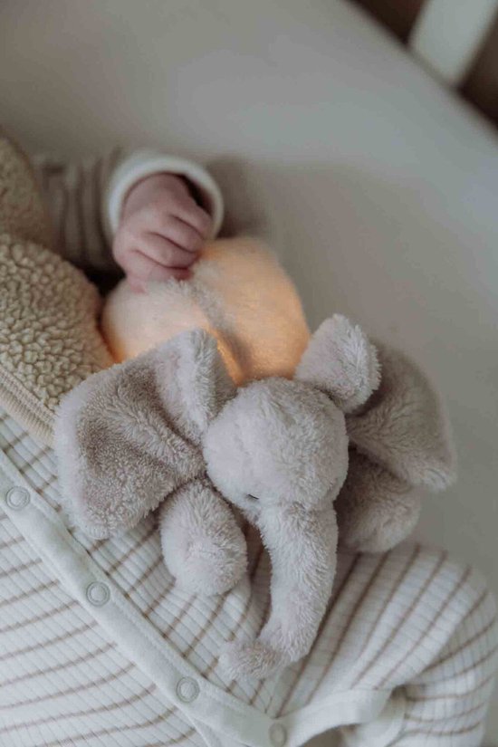 Flow Amsterdam - Knuffellampje - Olifant George - Blush - Rood & Wit licht - oplaadbaar van Flow Amsterdam — afbeelding 4