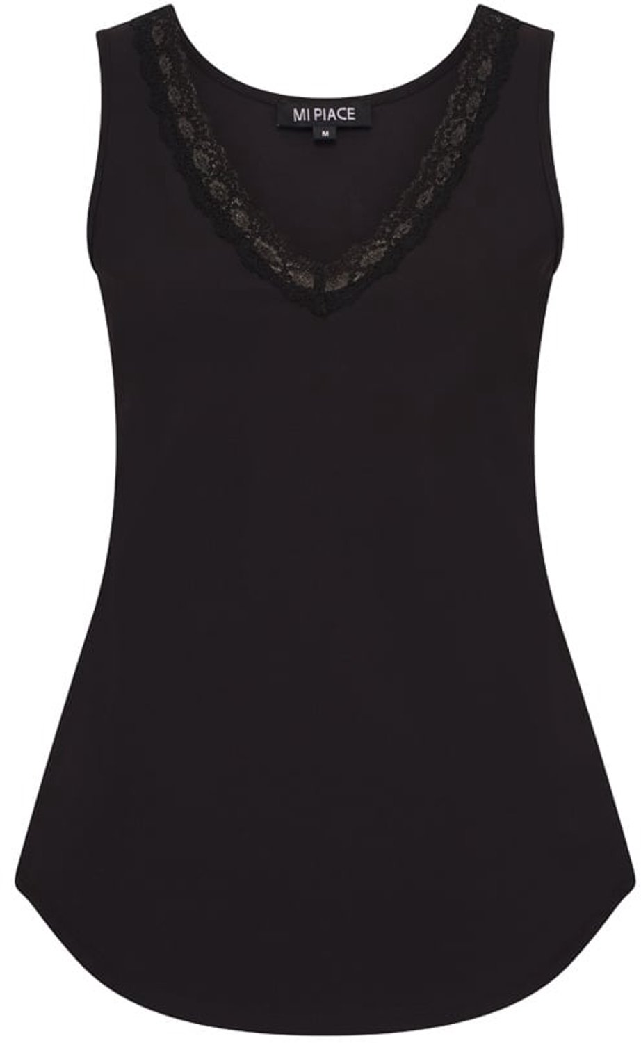MI PIACE - Travel Top met Kant Uni Black 2129 - Maat : S