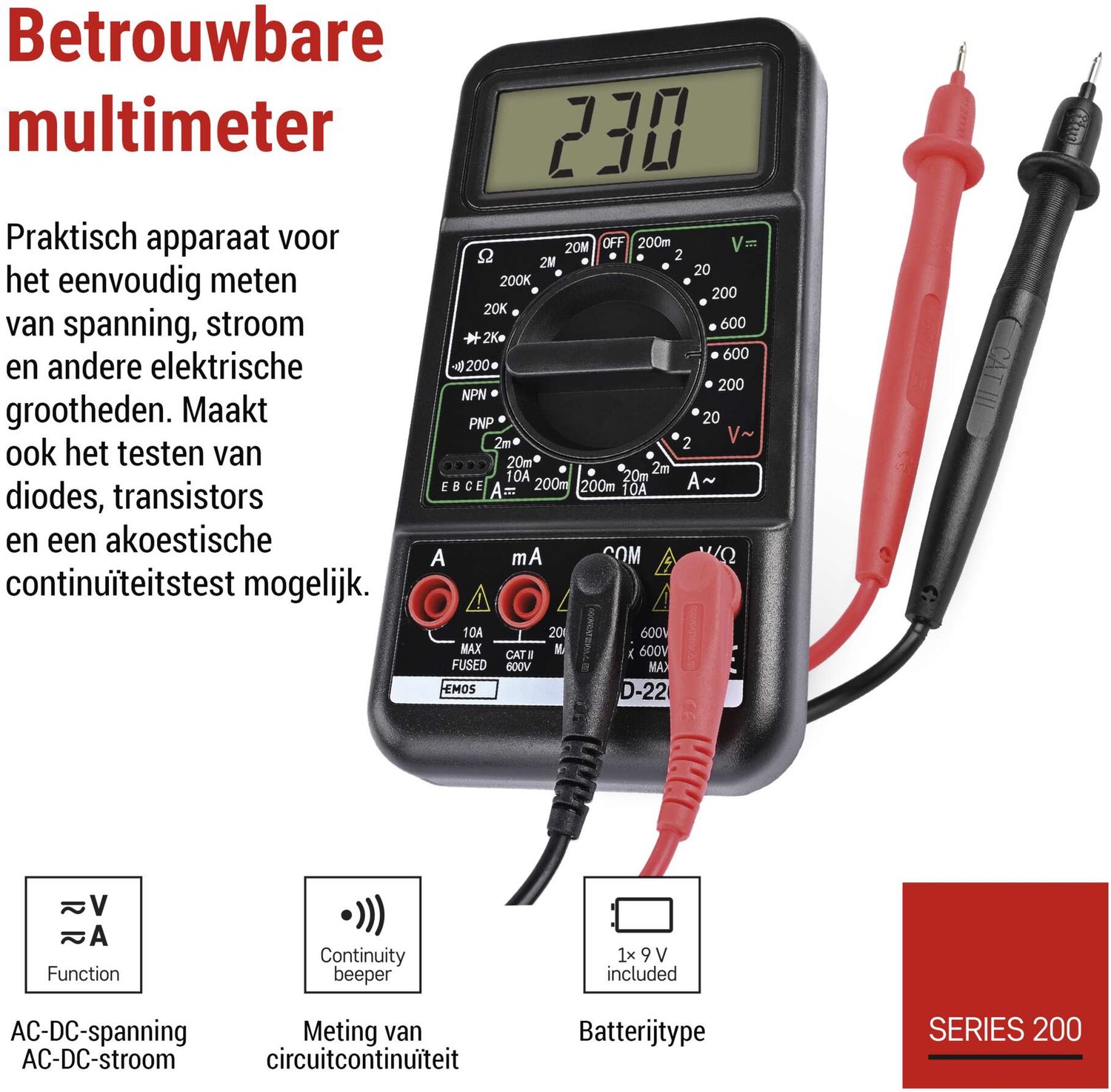 EMOS Multimeter MD-220, M2092N