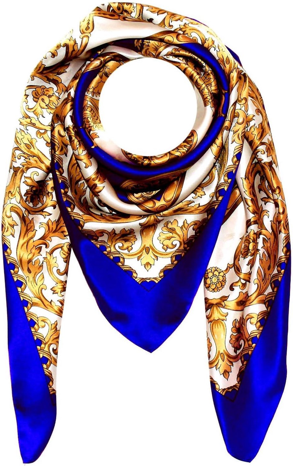 Lorenzo Cana Dames Zijden Sjaal 100% Zijde Barok Paisley 100x100cm