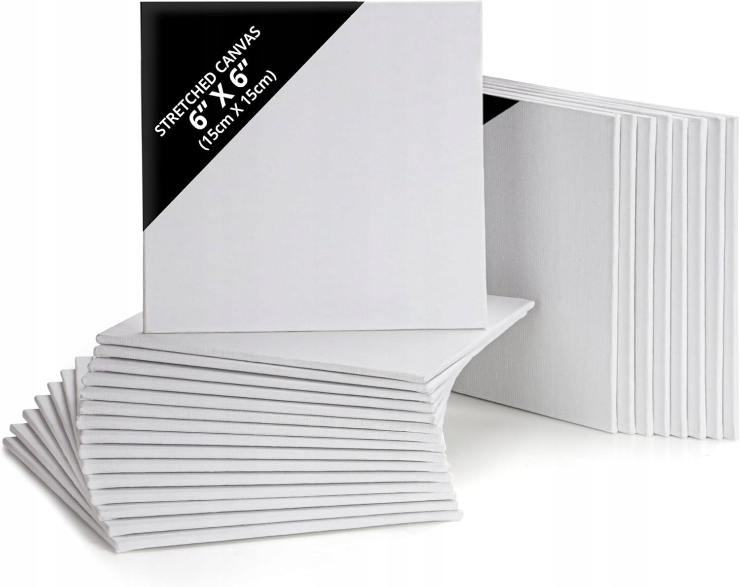 Schilderdoeken 15x15 cm - Set van 24 stuks