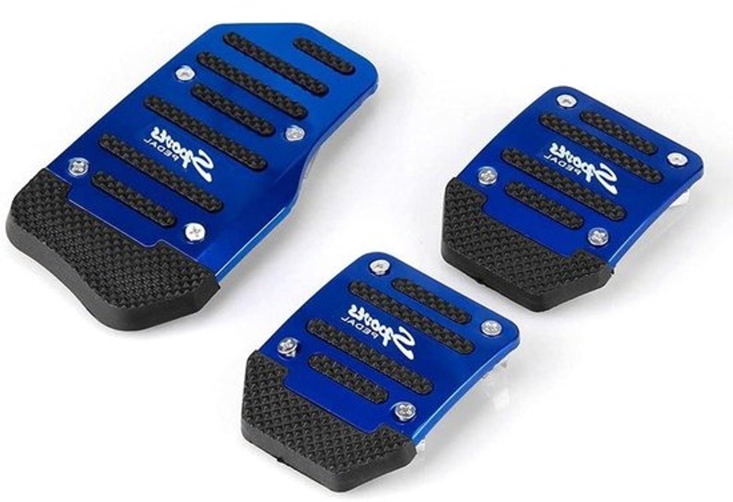 Auto Pedaal Set - Antislip Covers - Verbeterde Grip - Universele Pasvorm - 3 Delen - Blauw