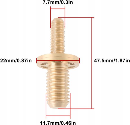 Messing Schroeven voor Biljartkeus (2 stuks) — afbeelding 5