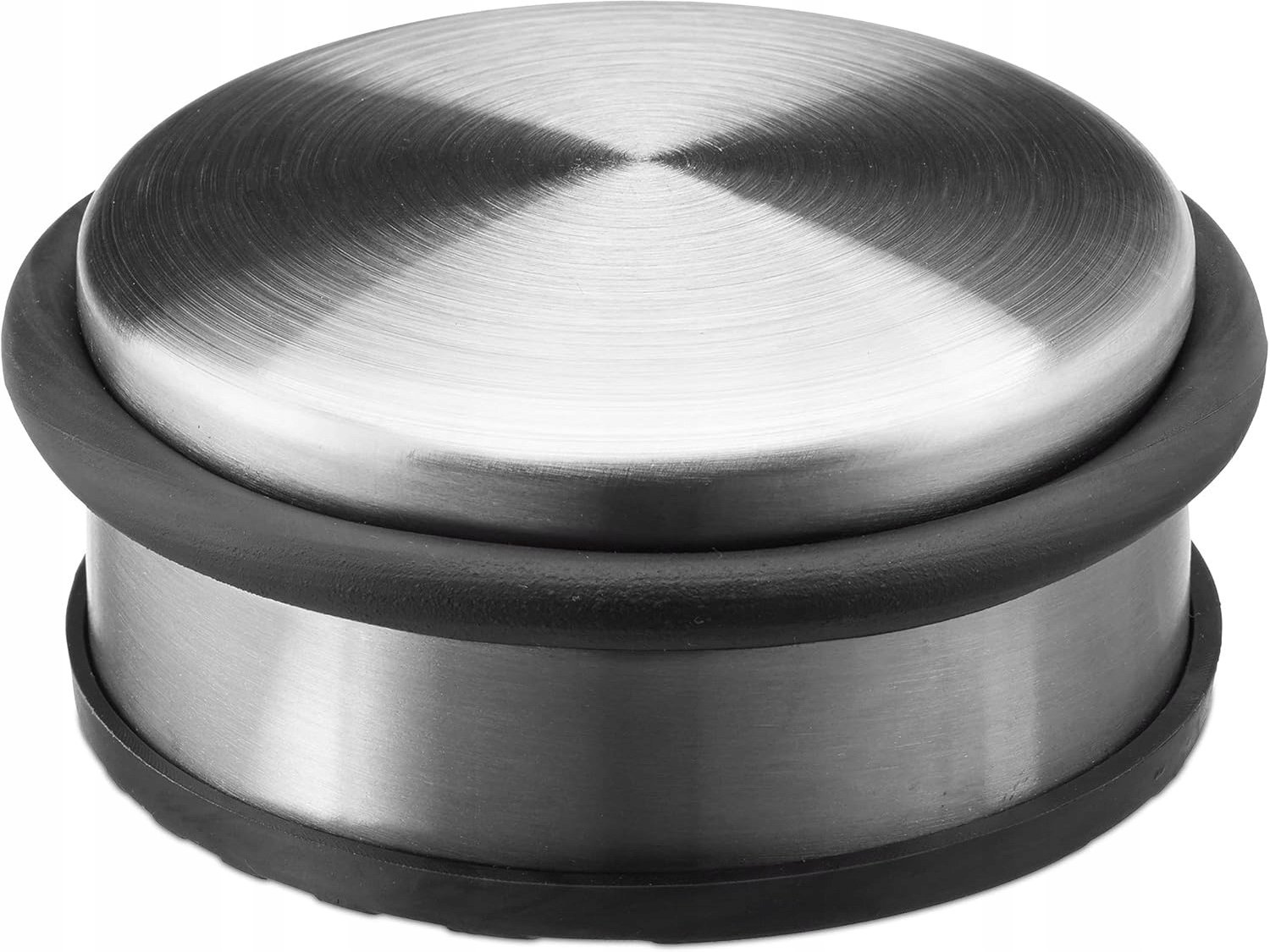 Deurstopper RVS - Zwaar & Vrijstaand - Zilver/Zwart