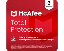 McAfee Total Protection incl VPN - Beveiligingssoftware - 1 jaar/3 apparaten - Nederlands - PC, Mac, iOS & Android Download