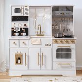 Robotime - ROBUD Houten Moderne Speelkeuken - Wit - Rollenspelset met Volledige Accessoires - Voor Peuters 3+