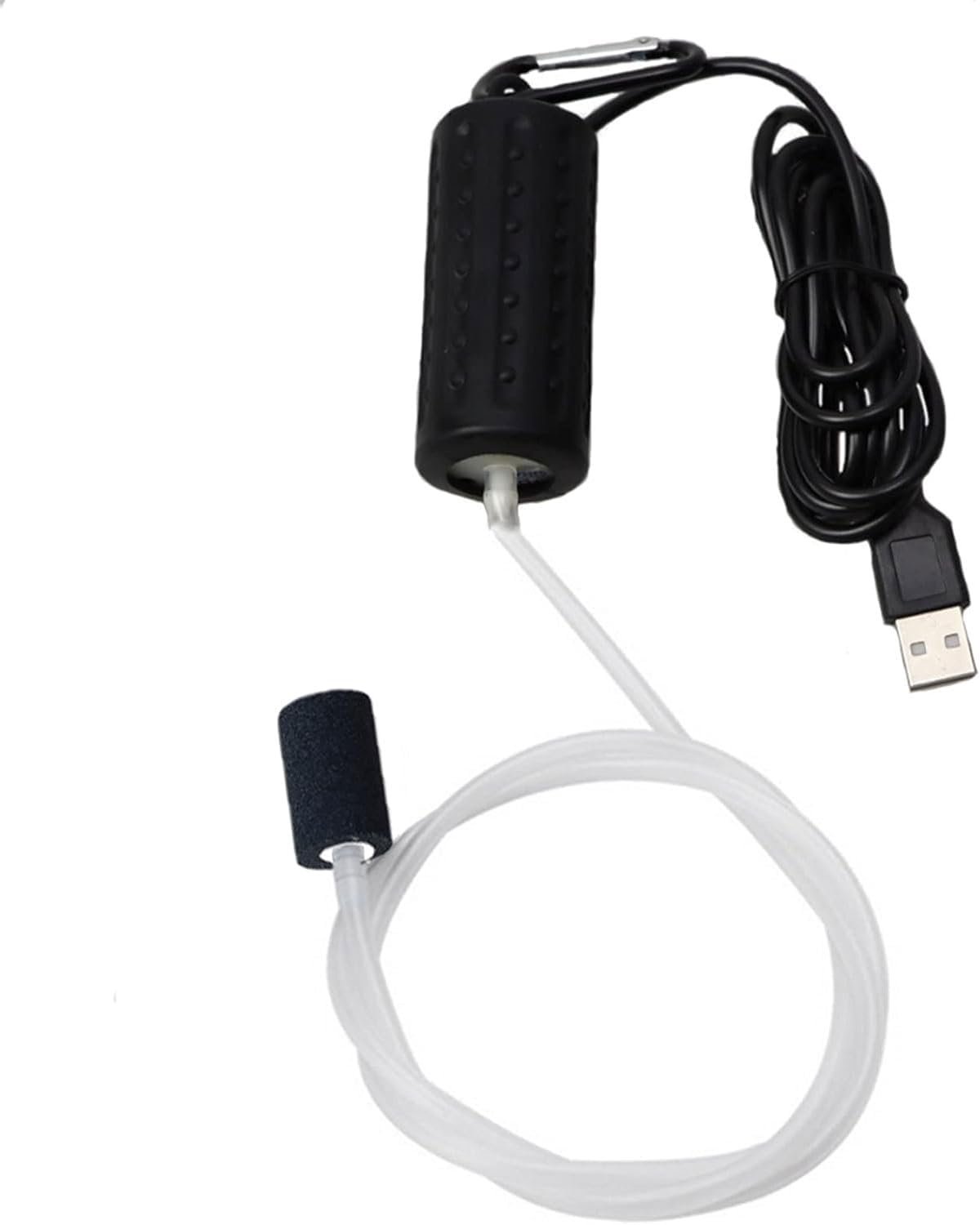 Air Pump for Aquarium, Mini USB Oxygen Pump, Silent Oxygen Pump, Energy Saving, Oxygen Bubble, with Air Stone and Silicone Hose with One Outlet