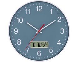 VIVILINEN Moderne Wandklok Met Temperatuur En Luchtvochtigheid, Stille Wandklok Niet Tikkend Batterij Gedreven Voor Woonkamer, Keuken, Slaapkamer, 30c