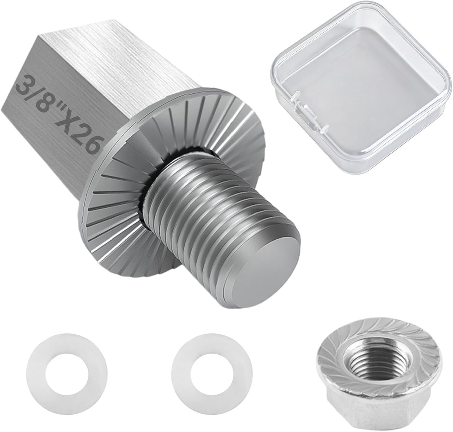 Uniseks universele fietsasadapter met 3/8 inch x 26 schroefdraad - ShopVlot