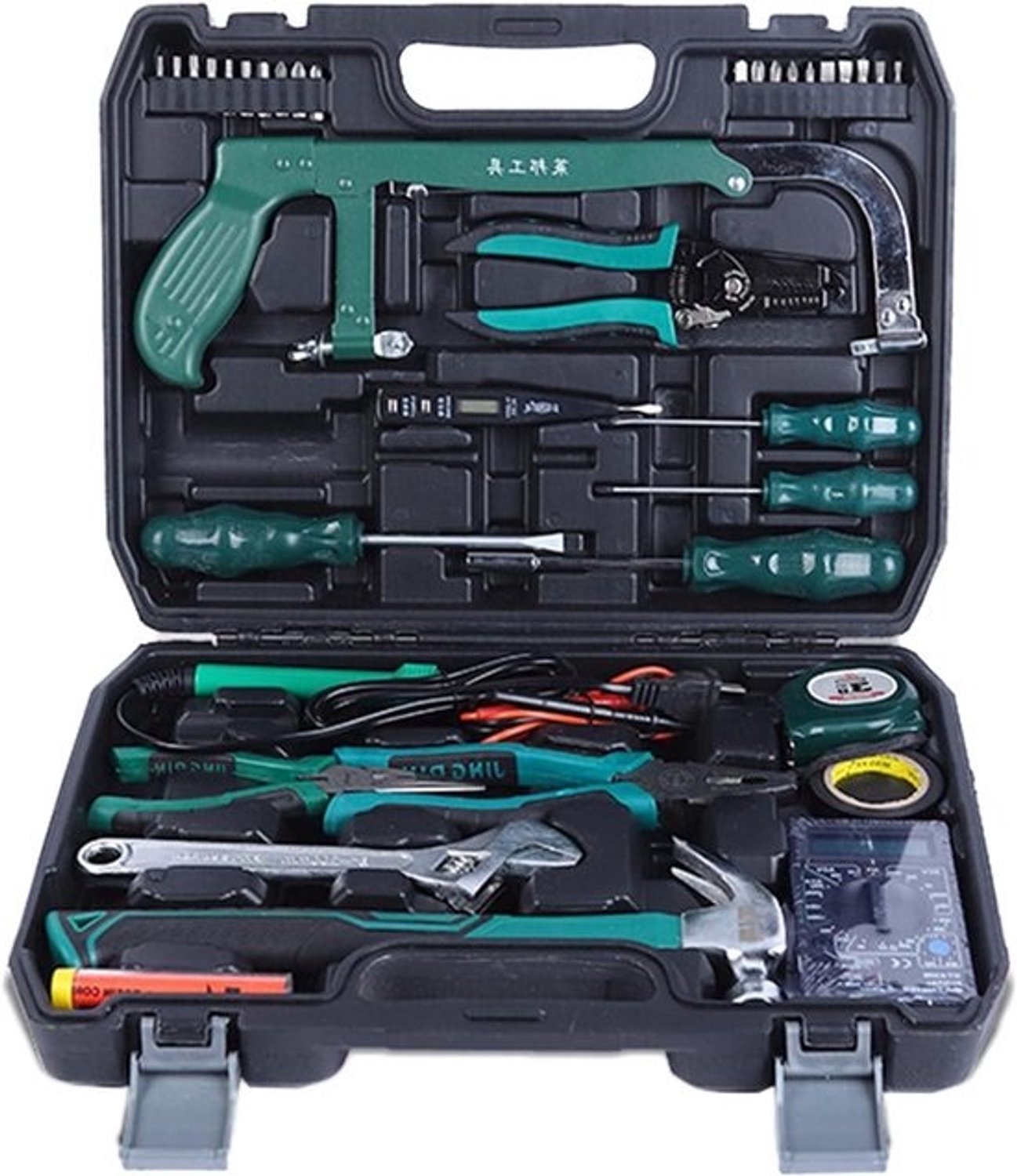 Gereedschapsset - Multifunctioneel gereedschap - Huishoudelijke reparaties - Roestbestendige afwerking - 39-delig - Zwart