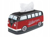 BRISA VW Collection - Volkswagen neopreen cosmetische servetdispenser - papieren zakdoekjes - tissuebox voor in de badkamer in T1 Bulli Bus-design (zwart)