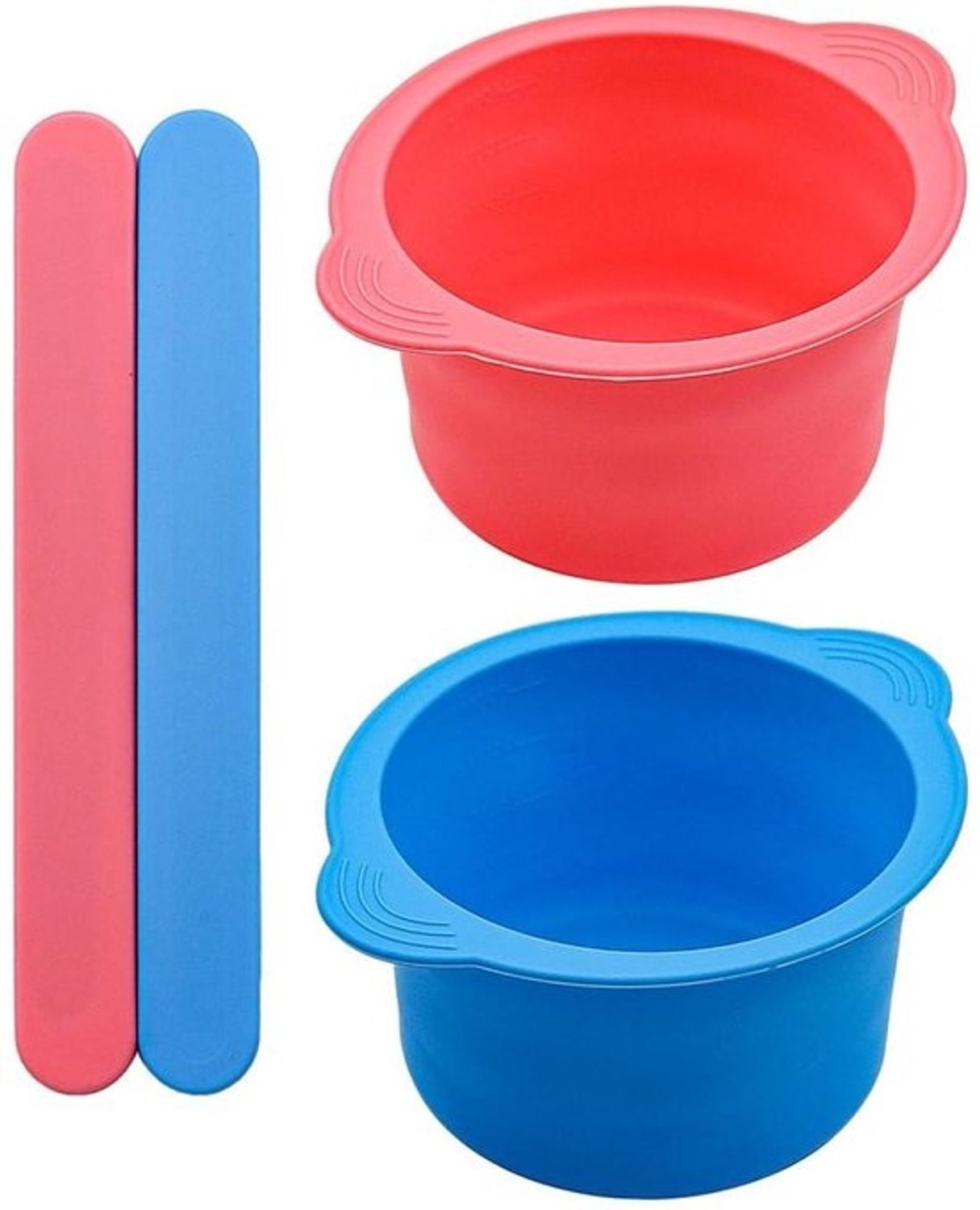 Siliconen Waxpot - Waxverwarmer Inzetstuk - Ontharen Thuis - Anti-verbrandingsontwerp - 95 x 65 cm - Roze Blauw