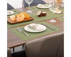 Myir JUN Placemats Set van 8 Geweven Vinyl Placemats Wasbaar Hittebestendig