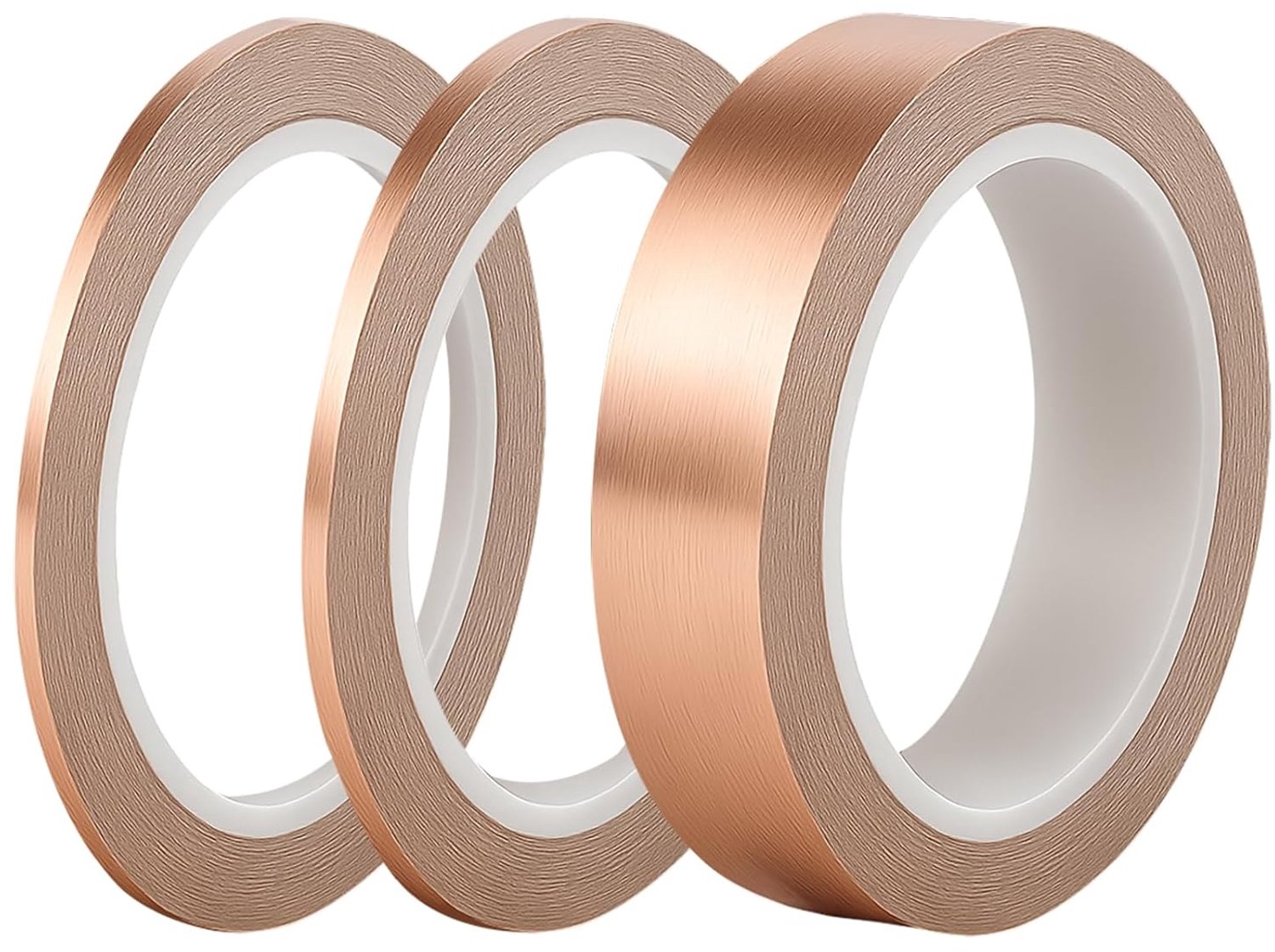 3 Rolls Copper Foil Tape, 3 mm/5 mm/30 mm x 20 m Adhesive Copper Tape for Electrical Repairs, Soldering, Craft - ShopVlot