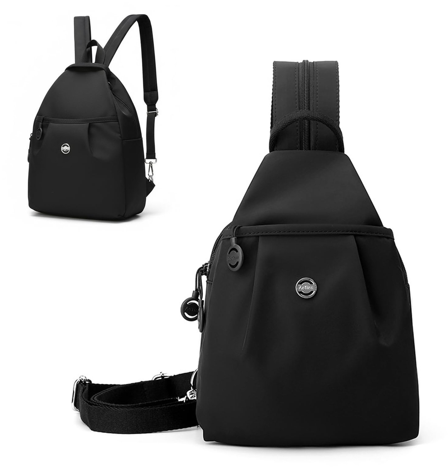 RisePlus 2-in-1 rugzak voor dames, klein, waterdicht, handtas en crossbody bag, lichte mini-rugzak van Oxford-weefsel, 380 g, uniseks, voor reizen en