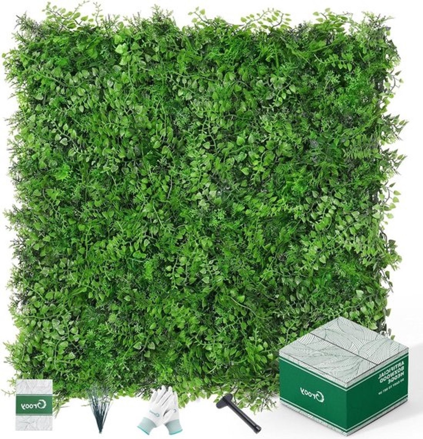 Kunstgras Panelen - Groene Wanddecoratie - Privacy Creëren - UV-Bestendig Certificering - 6 Stuks 50x50cm - Groen