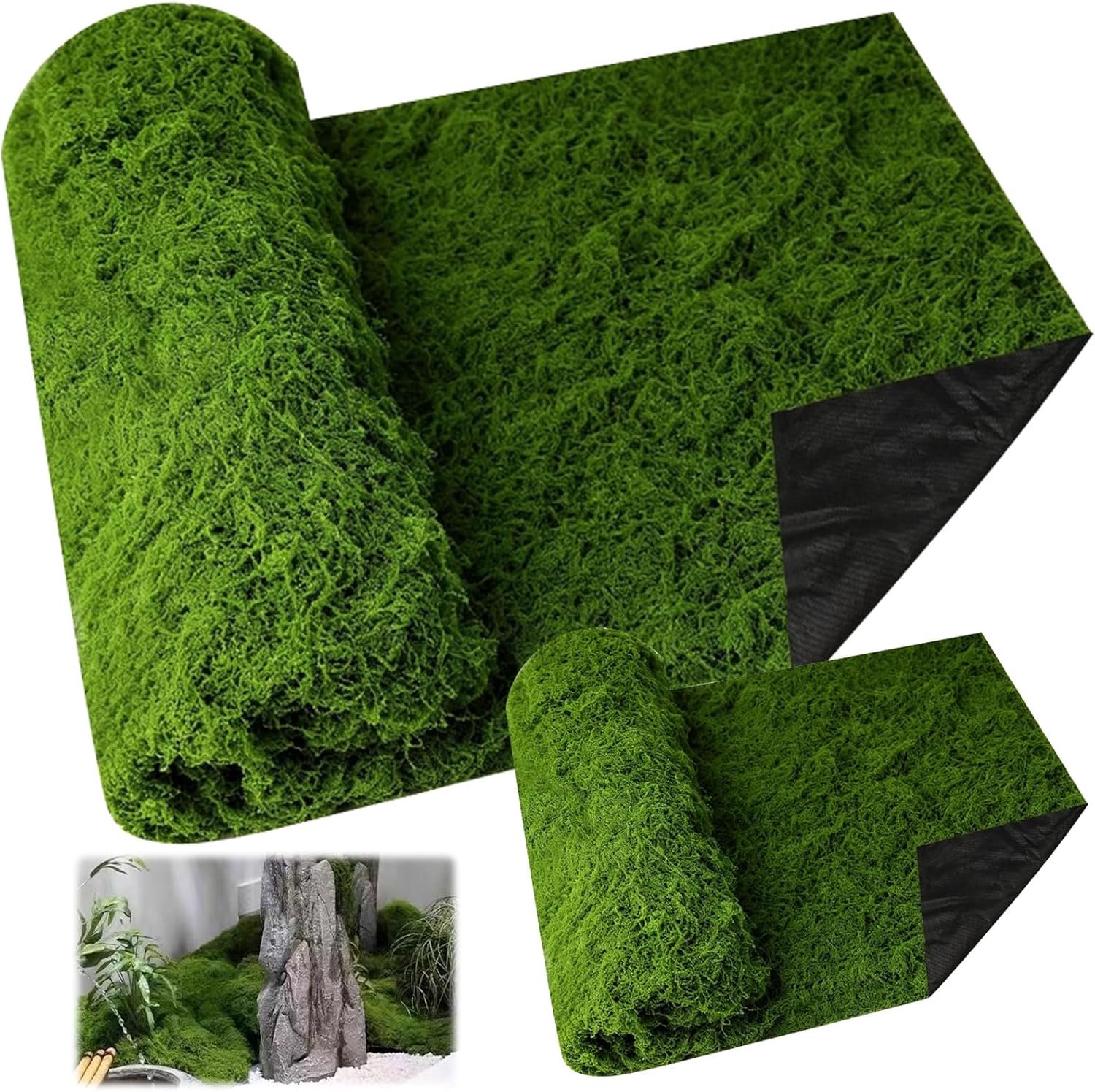 Kunstmos decoreren - onderhoudsvrij polyester - realistisch en zacht - perfect voor aquariums - ShopVlot