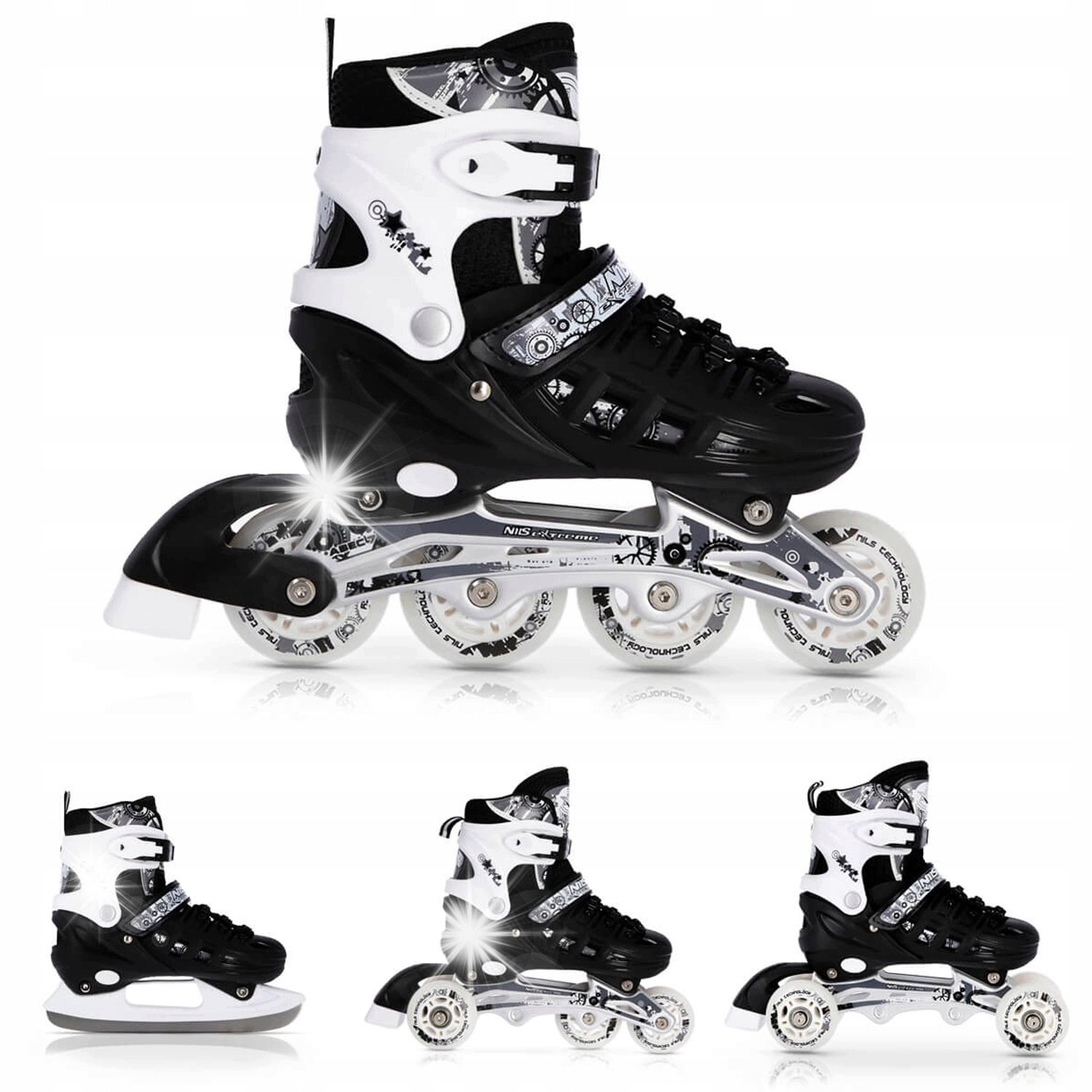 Verstelbare 4-in-1 Kinder Schaatsen/Skeelers/Rolschaatsen