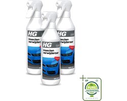 3 x HG - Insectenverwijderaar - Verwijdert Hardnekkige Insectresten - 500 ml - Grootverpakking - Insectenverwijderaar Auto - Insectenverwijderaar Motoren - Insectenverwijderaar Helmen - Insectenverwijderaar Scooters - Insectenverwijderaar Bromfiets