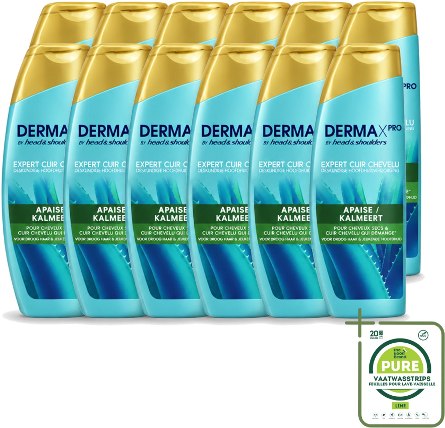 12 x Head & Shoulders - Shampoo - DermaXpro - Kalmeert - 225ml - Grootverpakking - Vaatwasstrips - Kwaliteit - Prijs - Beschikbaarheid - Levering - Betrouwbaarheid