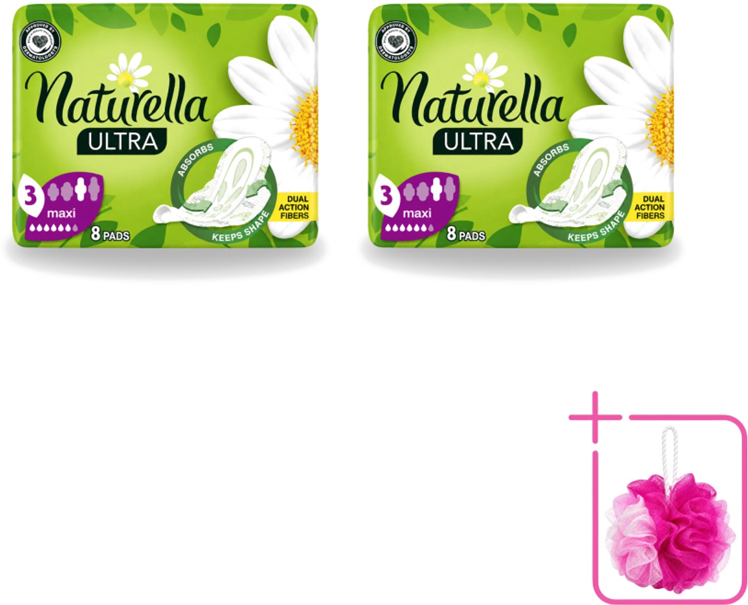 2 x Natur'ella - Ultra - Maandverband - Maxi - 8 Pads - Bulkverpakking - Maandverband - Menstruatie