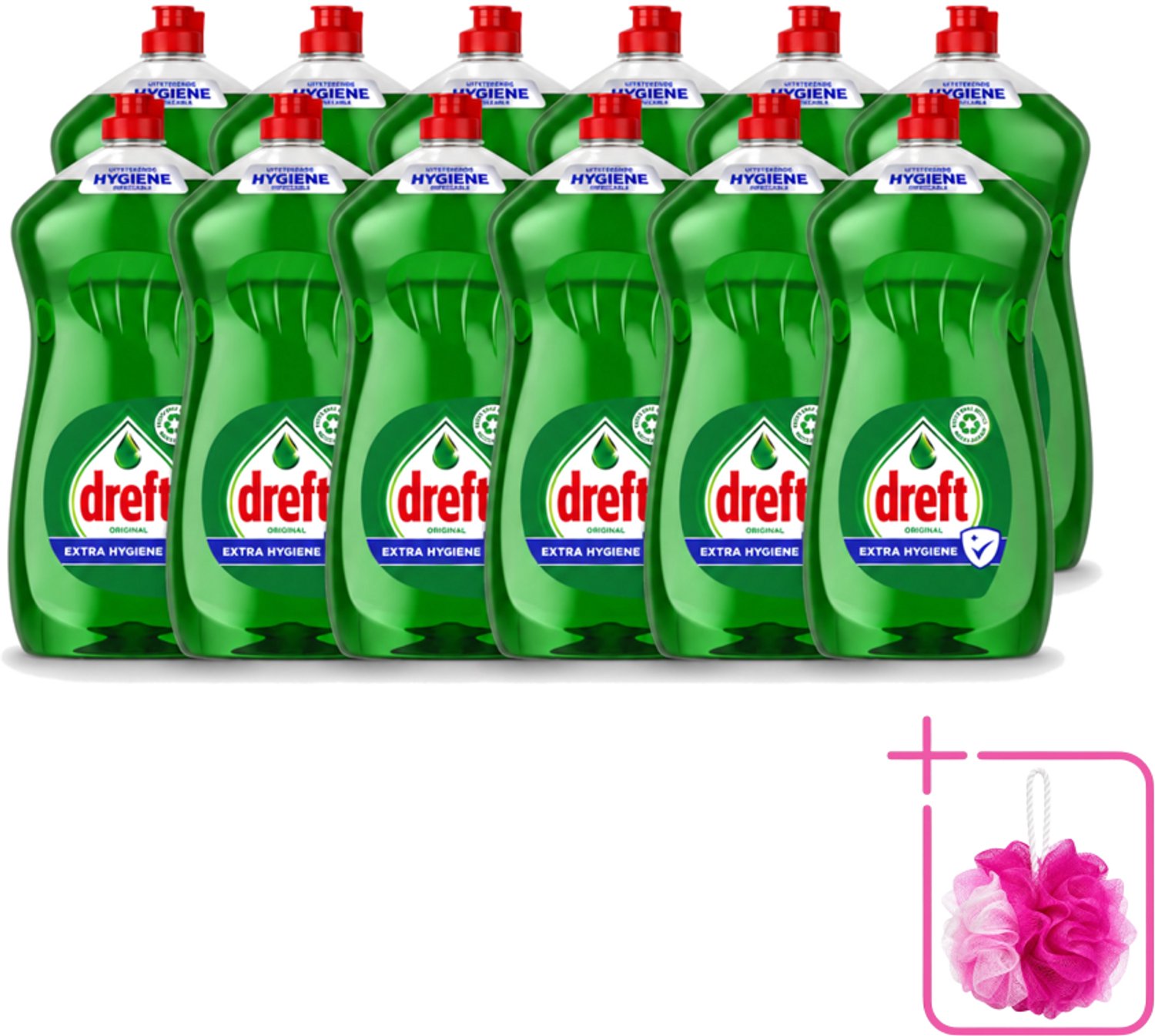 12 x Dreft Original - Vloeibaar Afwasmiddel - Extra Hygiëne - 1.2 L - Bulkverpakking - Afwasmiddel vaat - Hygiëne vaat