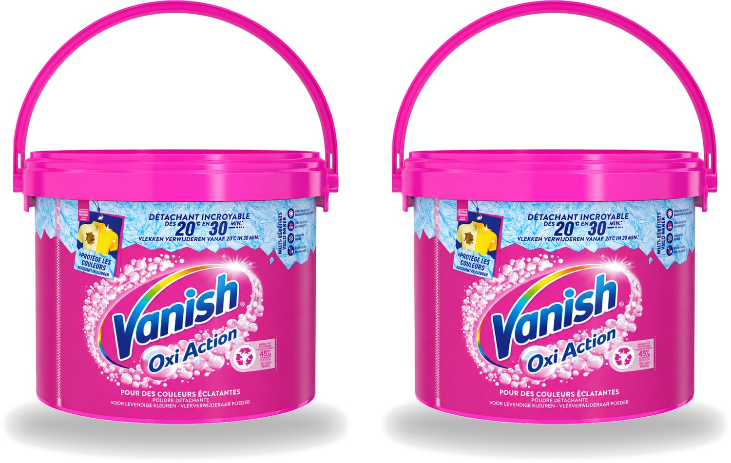 2 x Vanish Oxi Action - Vlekkenverwijderaar Poeder - Levendige Kleuren - Gekleurde Was - 2.7 Kg - Voordeelverpakking - 2 stuks