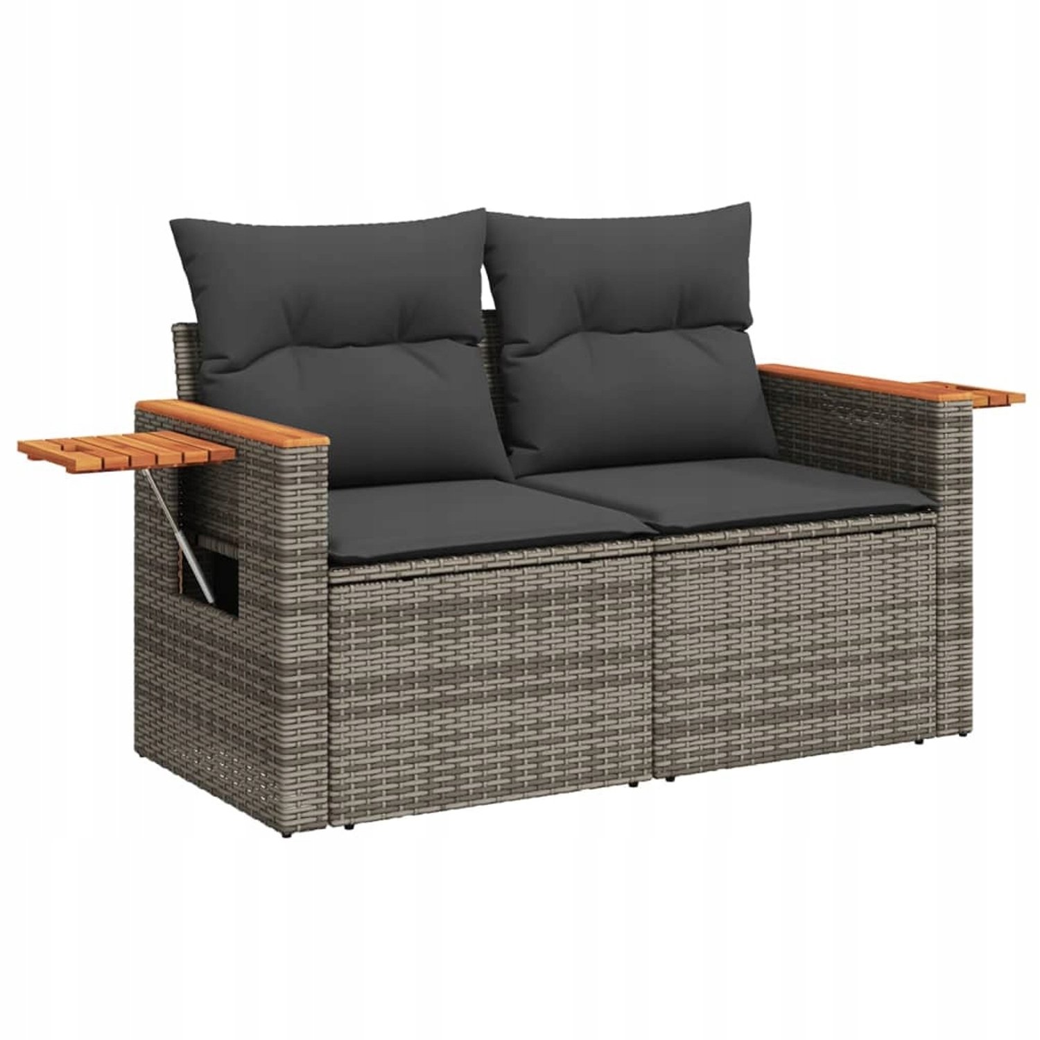 Comfortabele 2-zits loungeset met opbergruimte en bijzettafel