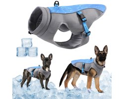 TOPSOSO Koelvest voor honden, lichtgewicht koelvest voor honden, uv-bescherming, hondenkoelvest, ademend koelvest voor buiten, strand, wandelen, zonwe