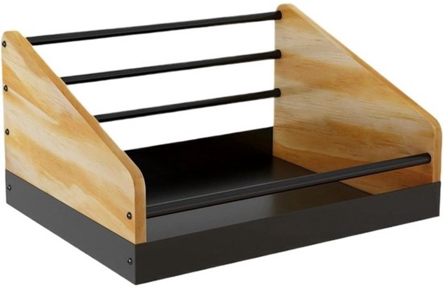 Platenhouder Stand - LP Opslag Display - Muziek Collectie Organiseren - Stabiele Hout-Metaal Constructie