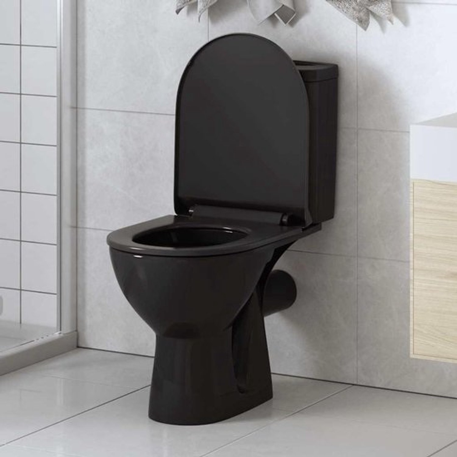 Toiletbril - WC Deksel - Hygiënisch Reinigen - Soft Close Quick Release - 46x36.5 cm - Zwart