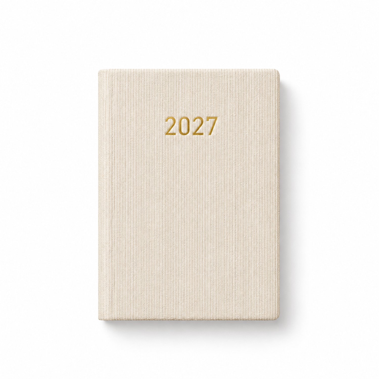 Mini Pocket Weekagenda 2027 A7 – 1 week op 2 pagina’s – 7,4x10,5 cm – Crème
