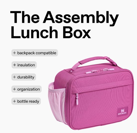 STANLEY The Assembly Lunch Box 3,5 L (Drak Blossom) – Geïsoleerde Lunchtas – Koeltas met Flessenvak & Voorvak – Food-Safe Voering van STANLEY — afbeelding 4