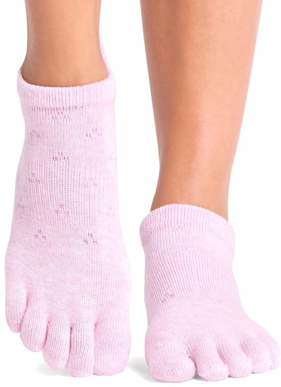 ToeSox Yoga No-Show Grip Socks teensokken - Roze - 39-42 van ToeSox — afbeelding 2