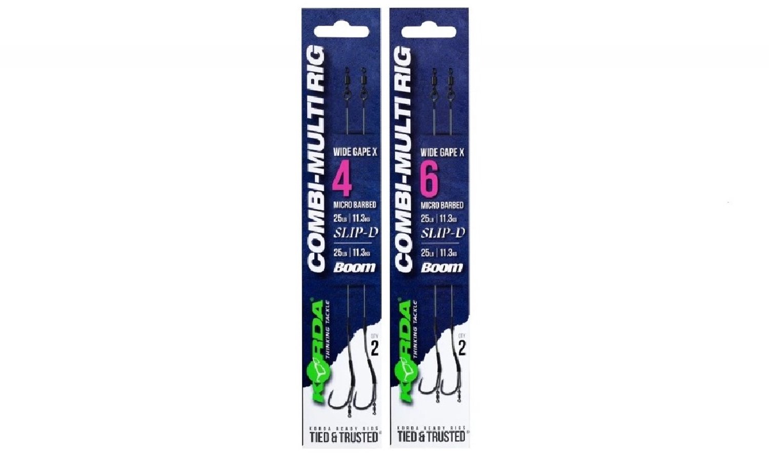 Korda Combi Multi Rig Wide Gape X Barbed - Maat : 4